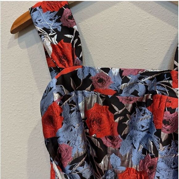 Autumn Adeigbo Gabriella A-Line‎ Fit & Flare Jacquard Midi Dress with Pockets - Picture 7 of 13